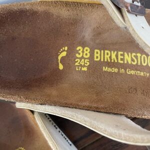 Ladies thong birkenstock sandals beige 38